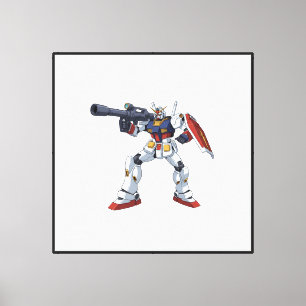 Classic Retro RX-78-2 Gundam Mecha Anime Illustrat Canvas Print