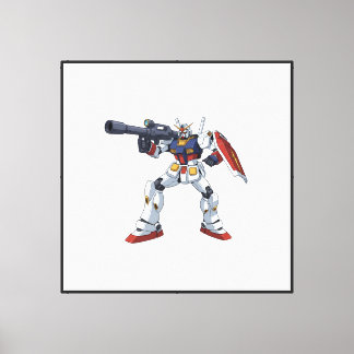 Classic Retro RX-78-2 Gundam Mecha Anime Illustrat Canvas Print