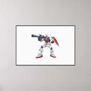 Classic Retro RX-78-2 Gundam Mecha Anime Illustrat Canvas Print