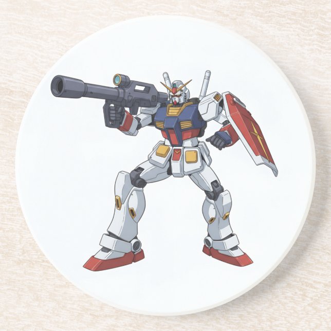 Classic Retro RX-78-2 Gundam Mecha Anime Illustrat Coaster (Front)
