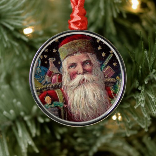 Classic Retro Santa Claus Christmas Ornament