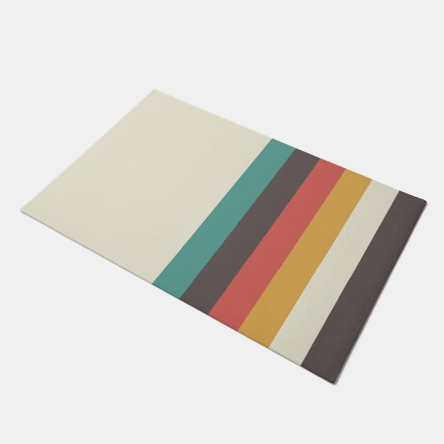 Classic Retro Stripes Doormat (Angled)