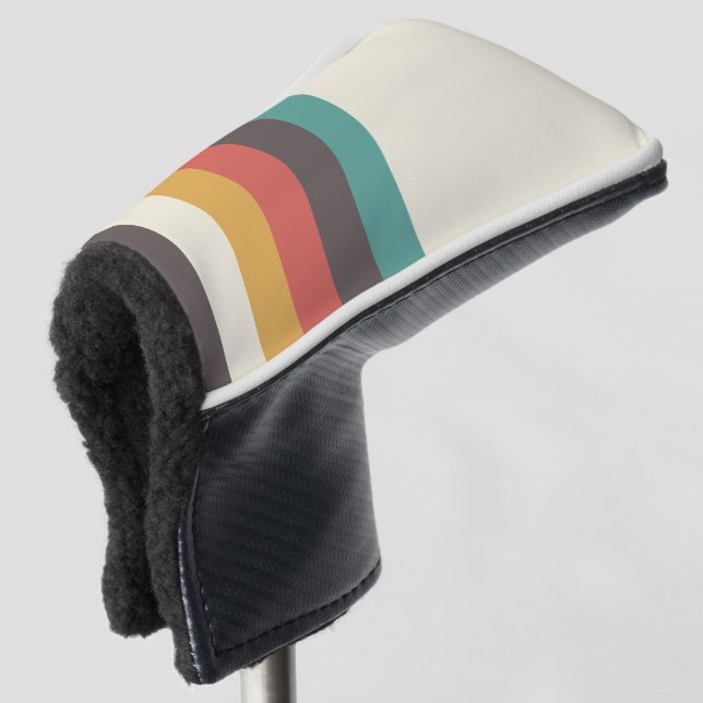 Classic Retro Stripes Golf Head Cover (3/4 Front)