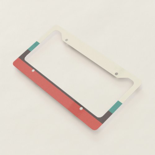 Classic Retro Stripes License Plate Frame