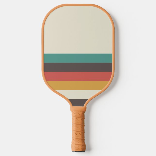 Classic Retro Stripes Pickleball Paddle (Front)