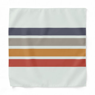 Classic Retro Stripes Shower Curtain Bath Mat Bandana