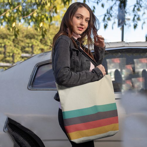 Classic Retro Stripes Tote Bag