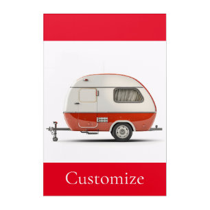 Classic Retro Teardrop Camper Thunder_Cove Acrylic Print