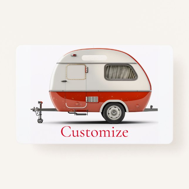 Classic Retro Teardrop Camper Thunder_Cove Badge (Front)