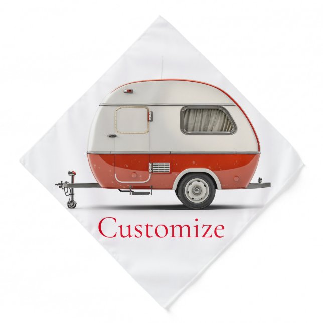 Classic Retro Teardrop Camper Thunder_Cove Bandana (Front)