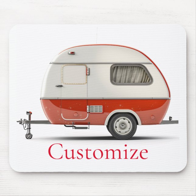 Classic Retro Teardrop Camper Thunder_Cove Mouse Pad (Front)