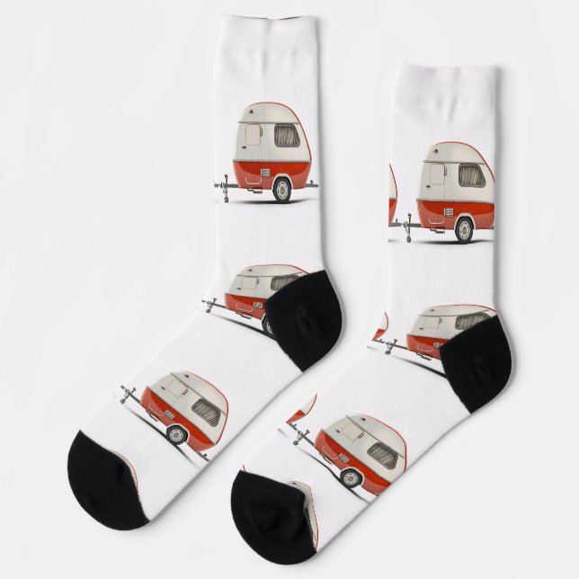 Classic Retro Teardrop Camper Thunder_Cove Socks (Left)