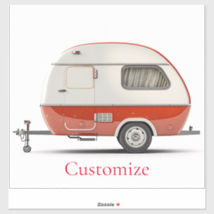 Classic Retro Teardrop Camper Thunder_Cove Sticker
