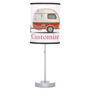 Classic Retro Teardrop Camper Thunder_Cove Table Lamp