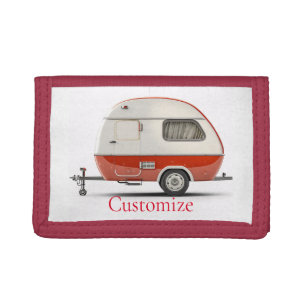 Classic Retro Teardrop Camper Thunder_Cove Trifold Wallet