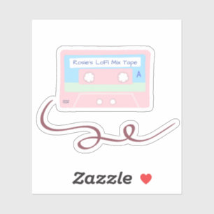 Classic Retro Vintage Soft Pastel Cassette Tape Sticker