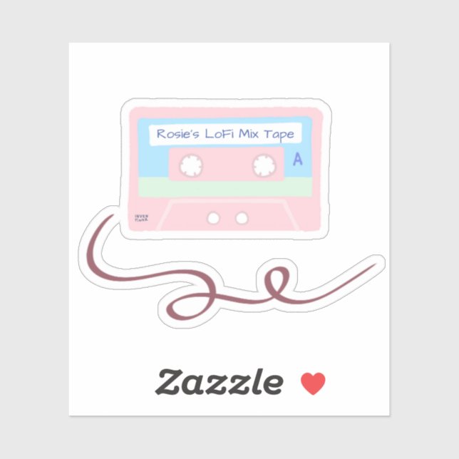 Classic Retro Vintage Soft Pastel Cassette Tape Sticker (Sheet)