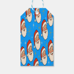 Classic Retro Winking Santa Christmas Gift Tags
