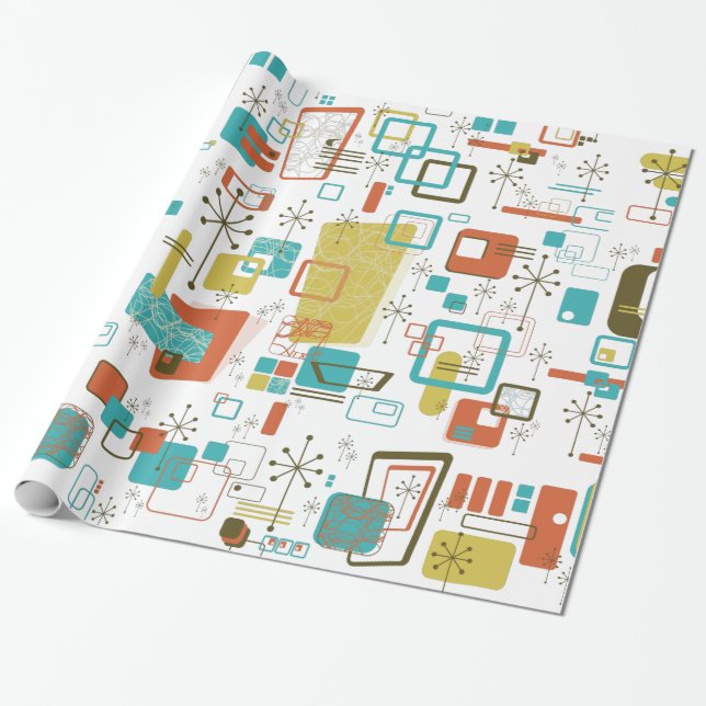 Classic Retro Wrapping Paper (Unrolled)
