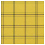 Classic retro yellow and black scottish plaid fabric