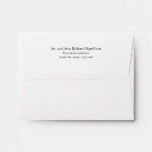 Classic Return Address on Back Envelopes
