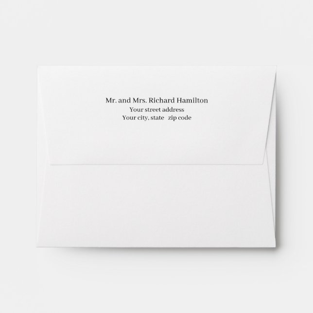 Classic Return Address on Back Envelopes (Back (Top Flap))