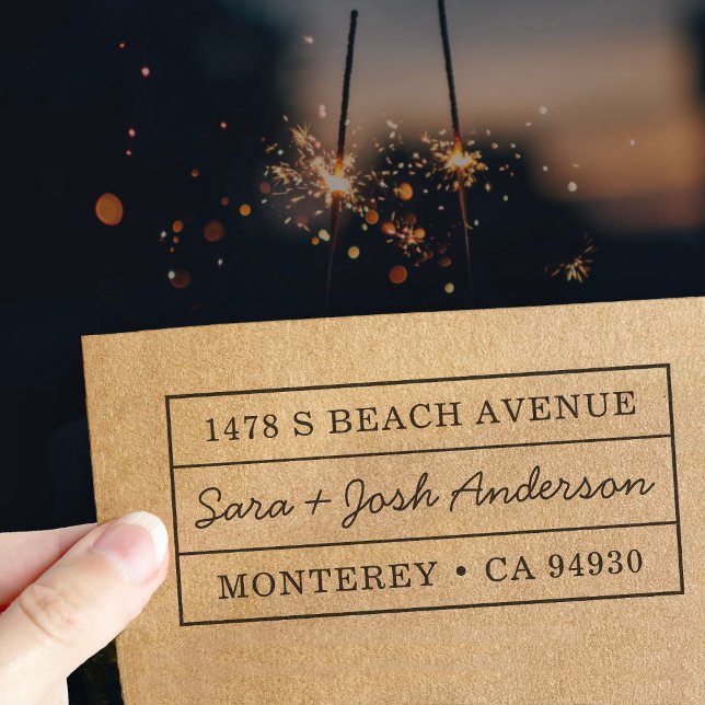 Classic Return Address Wedding Housewarming Self-inking Stamp (Creator Uploaded)