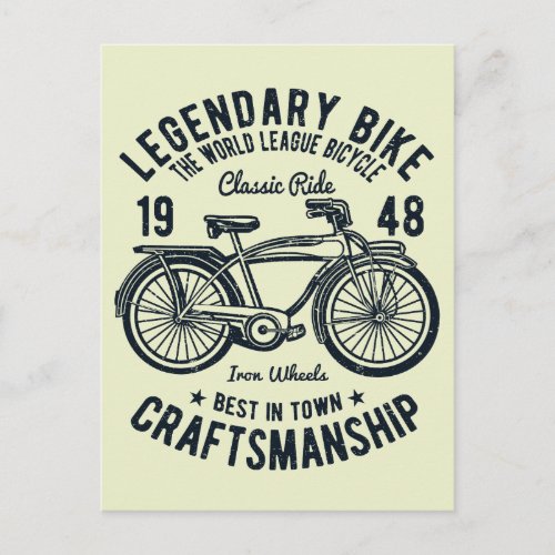 Classic Ride Bicycle Legendary Bike Craftsmanship Postcard