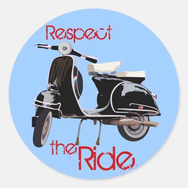 Classic ride round sticker (Front)
