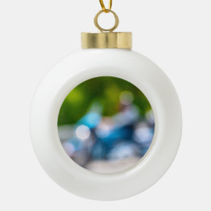classic rider ceramic ball christmas ornament