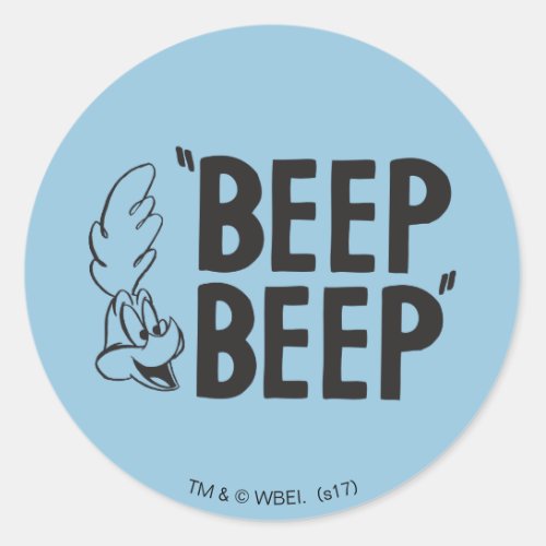 Classic ROAD RUNNER BEEP BEEP Classic Round Sticker