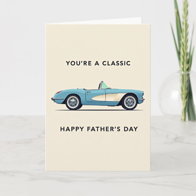 Classic Roadster Fathers Day Card (Front)