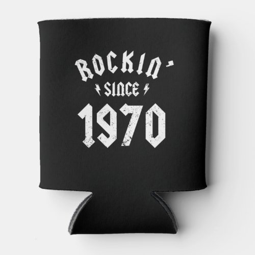Classic Rock 1970 50th Birthday _ Gift for 50 Year Can Cooler