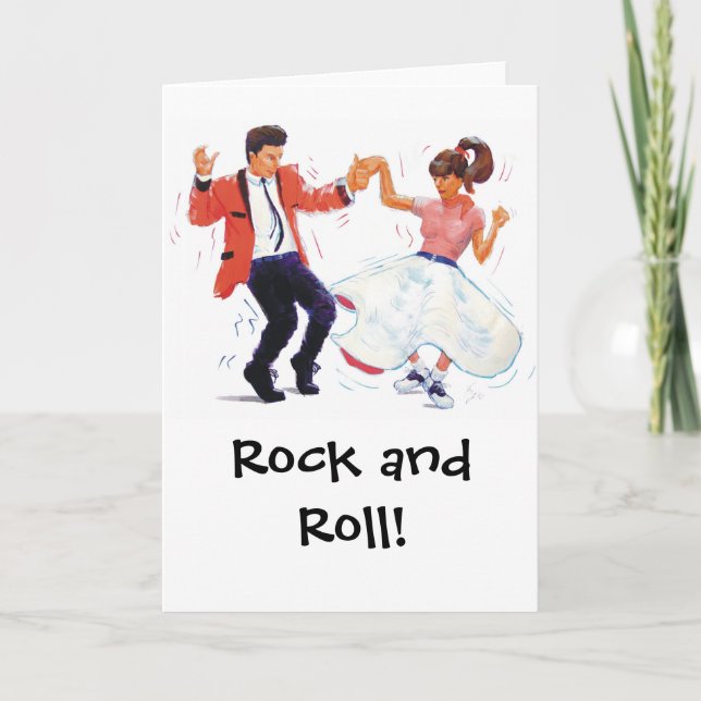 Classic Rock and Roll  Jive Dancing Card (Front)