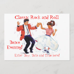 Classic Rock and Roll Jive Dancing Invitation