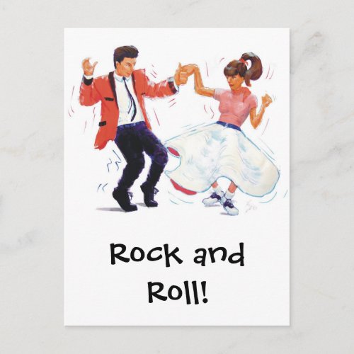 Classic Rock and Roll  Jive Dancing Postcard