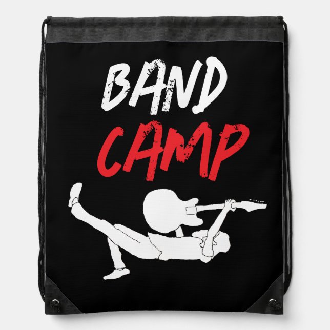 Classic Rock Band Camp Drawstring Bag (Front)