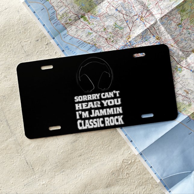 Classic rock retro license plate (In Situ)