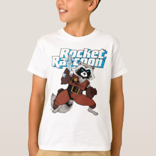 Classic Rocket Raccoon Character Art T-Shirt