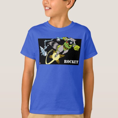 Classic Rocket Raccoon Comic Panel T_Shirt