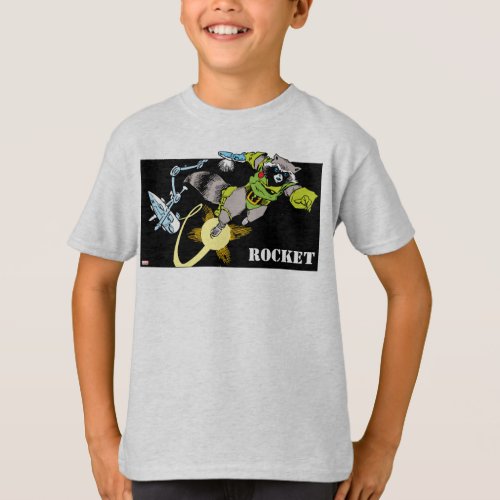Classic Rocket Raccoon Comic Panel T_Shirt