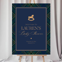 Classic Rocking Horse Baby Shower Welcome Sign Tem