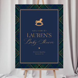 Classic Rocking Horse Baby Shower Welcome Sign Tem
