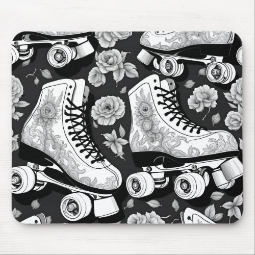 Classic Roller Skates Art  Mouse Pad