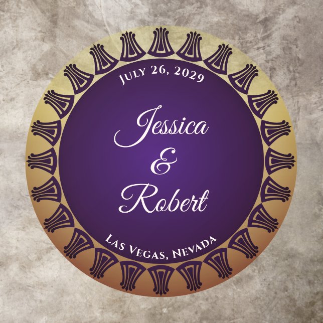 Classic Roman Floral Decorations Wedding Floor Decals (Insitu)