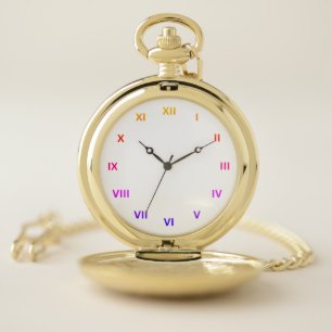 Classic Roman Numbers Matellic Modern Stylish Pocket Watch
