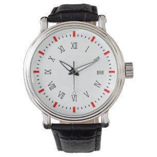 Classic Roman Numeral w/Red Rctangles Watch