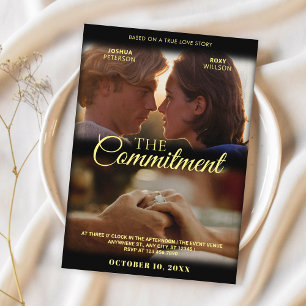 Classic Romance movie poster film photo wedding Invitation
