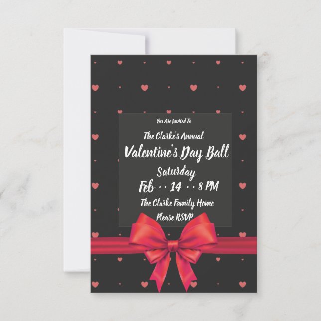 Classic Romance Valentines Day Invitations (Front)