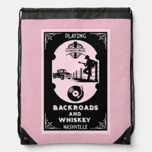 Classic Romantic Country Music Drawstring Bag